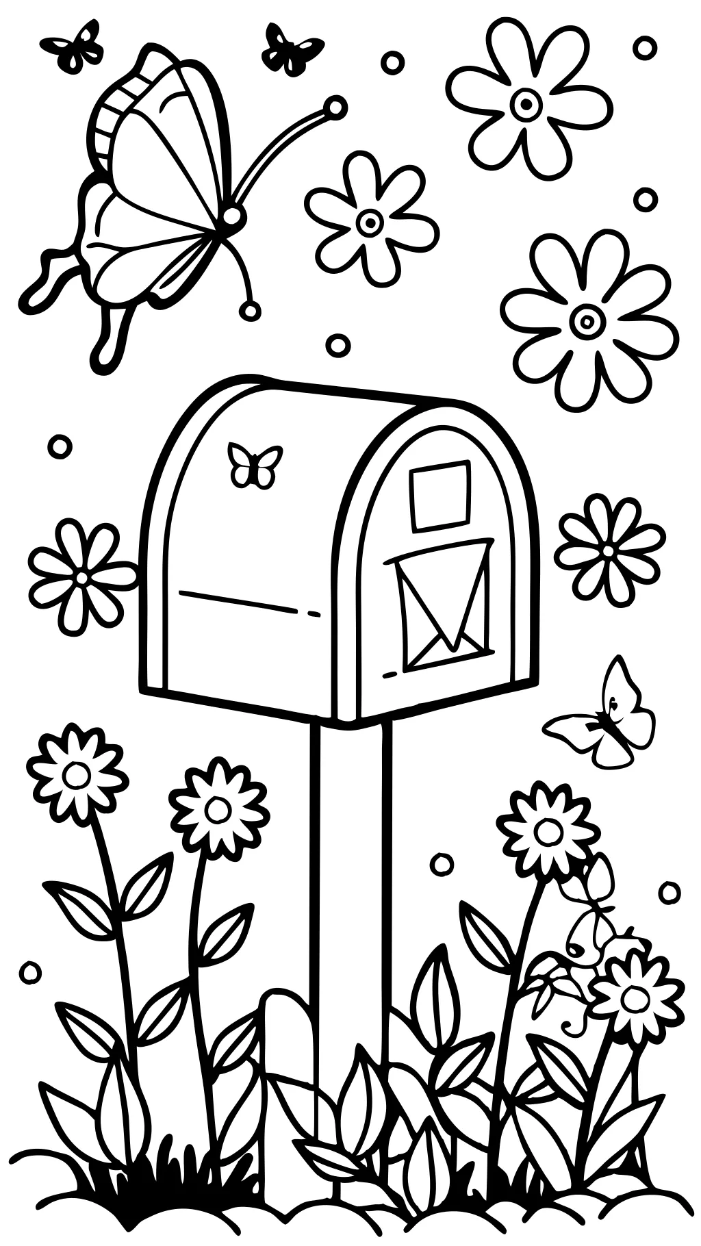 mailbox coloring page